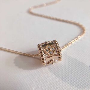 Ontwerper Hoge versie V Golden Fantasy 18k Rose Gold Diamond Lucky Clover Caleidoscoop ketting