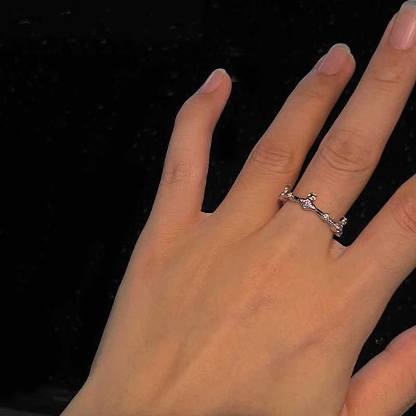 Designer High Version Westwoods 925 intervalle argent sterling intervalle de diamant rond de diamant Saturne Saturne Ring haut de gamme Nail