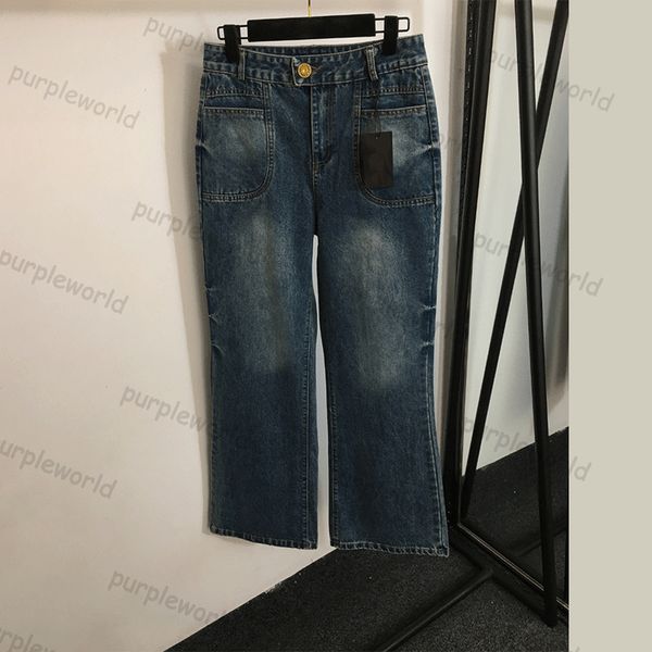 Jeans taille haute de styliste, pantalons en Denim pour dames, pantalons droits, jeans longs populaires
