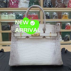 Designer Himalaya Crocodile Handsbag Tote Sacs Sac en cuir authentique en cuir blanc à la mode et haut de gamme