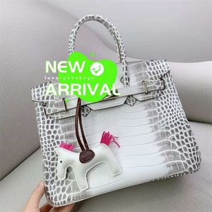 Designer Himalaya Crocodile Handsbag Tote Sacs 2021 NOUVEAU TRIENDE SEULEMENT Même modèle blanc authentique Bag Platinum Womens One épaule sac à main WN-LOW