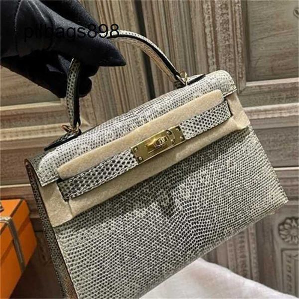 Designer Himalayan Femme Handbag Sac à main 7a Crocodile Cuir multicolable Filet de cire en option Hand H Famille Mini sac 2e génération 19cm Snowflake Lizard SS961