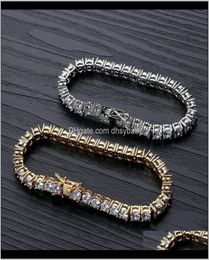 Designer Hip Hop Jewelry Men Diamond Tennis Bracelet Iced Out Bling Bangles Love Luxury Charmakbanden Pour Hommes Gold S9988613