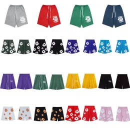 Ontwerper Hip Hop Persoonlijkheid schuim Donut Kapok Sports shorts Flame Print Nieuwe losse losse heren en dames short s us size S-XL