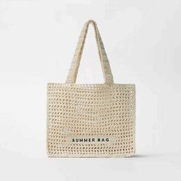 Designer Creux Grand Sac Fourre-Tout En Paille Corde Tissé Femmes Sacs À Bandoulière Casual Summer Beach Lady Sacs À Main Big Bali Shopper Sacs À Main 230412