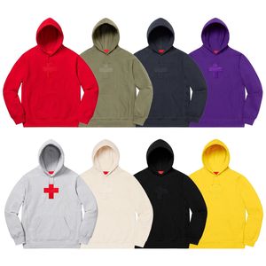 Modeontwerper Heren Hoodie Week Cross Logo Hoody Mans Sweatshirt met capuchon High Street Oversized Jumper Herfst Winter Streetwear Koppels Pullover Sweatr