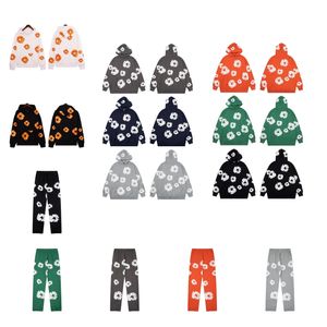 Designer Sweat à capuche Noir Mens Tear The Cotton Wreath Sweat-shirt unisexe surdimensionné Sweats à capuche Design Pantalon Mode Hip Hop À Capuchon 14 Couleurs