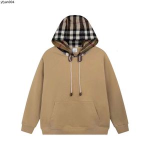 Designer hoodie merk capuchon klassieke geruite losse trui mode katoen