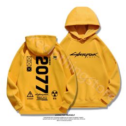Designer Hoodie Cyberpunk 2077 Pullover jas hoodie kleding losse student hoodie mannen hoodies designer 2077 hooded S-XXXL toegevoegd pluche
