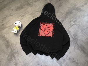 designer hoodie Doodle Heart hoodie Losse versie hoodies designer voor zowel mannen als vrouwen