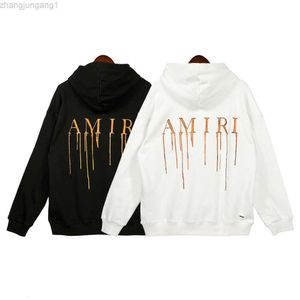 Designer Amris Sweat à capuche Marque de mode imprimé Sweat à capuche en or avec coton chinois 320g Sweats à capuche pour hommes et femmes