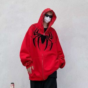 Designer hoodie voor mannen en vrouwen hiphop katoenen sporthoodie losse spider man gevlokt geborduurd jasje unisex modetrendmerk