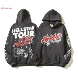 Designer hoodie Hellstar heren trui Spiderweb Star Flash lange mouw straat hiphop vintage hoodies 9362