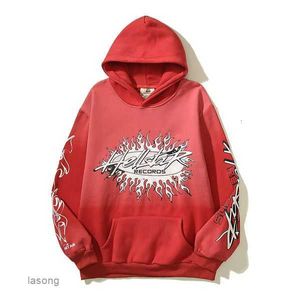 Designer Hoodie Hellstar Heren Trui Spiderweb Star Flash Lange Mouw Straat Hiphop Sweatshirts Blauw Rood Grijs Zwart Wit Yoga Vintage Hoodios3xb4