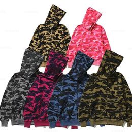 Sweat à capuche de créateur à capuche à hache-zipper Sweatshirts Fashion Full Zip Crazy Veste chaude Big Camo Sudadera Cabinet Cabinet 3xl