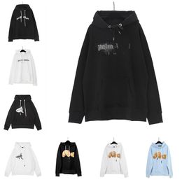 Designer hoodie luxe heren dames hoodies brief met diamantlogo mode dierenpatroon braak hoodies zuiver wit kwaliteit Amerikaanse maat S-XL