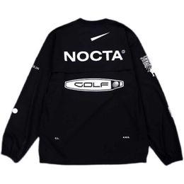 Designer hoodie heren 2023 Heren hoodies Amerikaanse versie nocta Golf co branded draw ademend sneldrogend vrijetijdssport T-shirt met lange mouwen ronde hals zomer