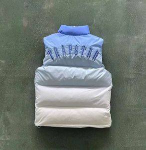 Designer Sweat à capuche Hommes Veste Femmes Gilets Même Style Gilet Trspstar Chaud Broderie Nouveau Bleu Blanc Dégradé Manteau Col Sans Manches Qualité Supérieure Oversize PO45