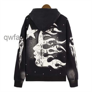 Diseñador Sudadera con capucha Hombres Jersey Spiderweb Star Flash Manga larga Calle Hip-hop Sudaderas Azul Rojo Gris Negro Yoga Vintage Hoodios MAKZ