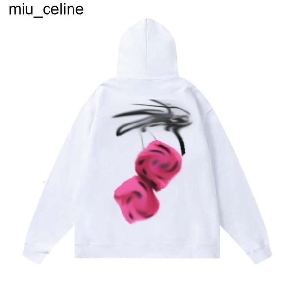 Sweat à capuche pour hommes Nouveau 24SS Pull à capuche à capuche Automne / Hiver Nouvelle lettre Dés Noir Huit Couple à capuche Ensemble Lâche Pull confortable Womens Mens Hoodie