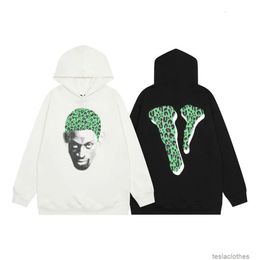 Designer hoodie herensweatshirts mode streetwear V-tops lone x Rodman Co Br ed luipaard camouflageprint grote v-hoofd hoodie losse trui