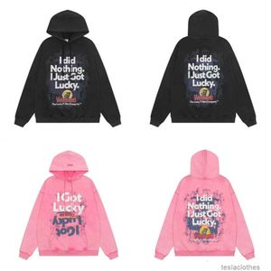 Designer hoodie heren sweatshirts mode streetwear hoge versie Vtm schattig Lucky 777 wasbaar oud los paar trui met capuchon trend