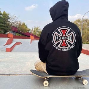 Sudadera con capucha de diseñador Sudaderas para hombres Moda Streetwear Skateboard Trendy BR Independiente American Suéter Versátil Abrigo suelto High Street China-Chic Skateboard Top