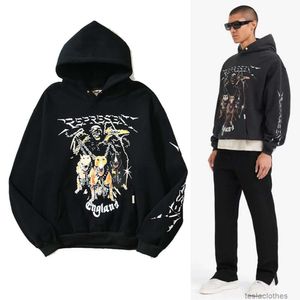 Sweat à capuche pour hommes Sweatshirts Mode Streetwear Trendy Br représente ative Soul Skull Three Evil Dog Loose Casual Pull à capuche en velours pour hommes et femmes