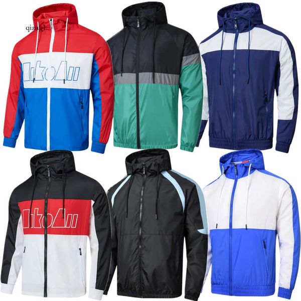 Diseñador Sudadera con capucha Chaquetas para hombre Jersey Sudadera con capucha Deporte Cortavientos Correr Calle Moda Múltiples colores Prendas de abrigo Abrigos Traje de entrenamiento de fútbol M-4XL Tamaño asiático Delgada