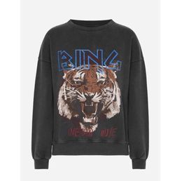 Sweat à capuche de créateur Nouveau Automne Hiver 23ss A bing Tête de Tigre pour Femmes Encre Blanche Impression Numérique Sweat-shirt délavé avec effet flocon de neige et détails en détresse