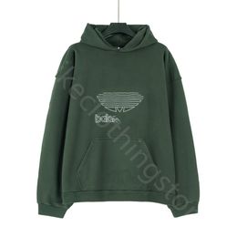 Designer hoodie Oversize hoodie borduurwerk logo strip print losse versie hoodie Designer heren hoodie