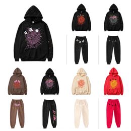 Sweat à capuche Sp5der Young Thug 5555 Trapstar Hommes Femmes Sweat à capuche de haute qualité Mousse Imprimer Spider Web Graphique Rose Sweatshirts Y2K Pulls S-2XL