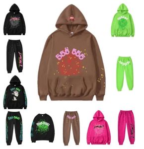 Ontwerper Hoodie Spider Young Thug 555555 Trapstar Men Women Hoodie Hoogwaardige schuimprint Spider Web Grafische roze sweatshirts Y2K PULLOLLEN Groothandel Prijs