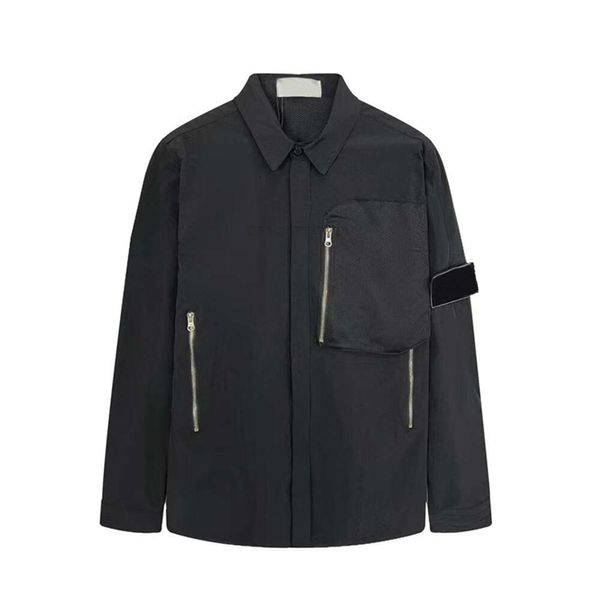 sudaderas con capucha de diseñador Topstoney Otoño e invierno 2023 Stone Shadow Serie de brazalete negro Cardigan Caza de la cremallera para hombres Tendencia de ropa deportiva