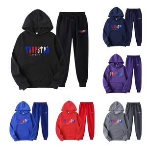 Designer Sweat à capuche Trapstar Survêtement Hommes Femmes Sweatsuits de broderie Sweats à capuche de sport Ensemble de deux pièces Jogging Sweat-shirt décontracté pour hommes Femmes Ensemble Vestes Pantalons