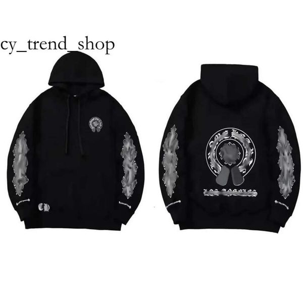 Designer Sweat à capuche Zipper Chrome Sweat à capuche Hommes Femmes Sweatshirts Heart Vestes Ch manches longues Veste lâche coton Pullove Hoody Sanskrit Cross Motif Hip Hop Stones 54