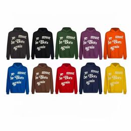 Designer hoodies CPFM YE MUST BE BORN AGAIN Letter Bedrukte pullover sweatshirts met lange mouwen en capuchon heren vrouw High Street Hip Hop femme trui hoody Sweaterpak