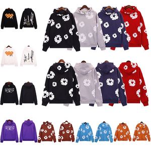 Designer Hoodies denimwerks hoodie pullover mannen vrouwen mode losse sweatshirts pant man casual zwart witte bloemen kleding tops zweet lhts