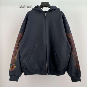 designer hoodies mannen hoodie balencigs Heren trui Sweatshirt Parijs 24SS Exclusieve Vlam Graffiti Show Cardigan Sweater Star Same PW6K