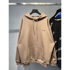 Sweat à capuche pour hommes Balencigaas Pull pour hommes Sweat-shirt brodé devant et derrière Paris Band Camel Loose Body Haute Texture JKKG C7LX