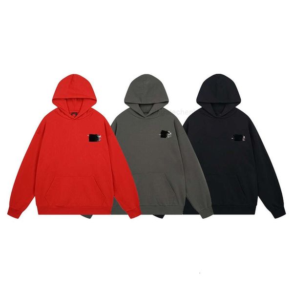 Diseñador Hoodies Men Hoody Balencigaas Sweater Sweater Sweater High Edition High Wave Patrón Bordado Bordado Cadena Black Hapaded Mens y Womens ZDM4 JVKB