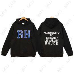 Designer Hoodies Men Roude Hoodie Mens Sweatshirt pullover Sweater klassieke letterpatroon Decoratie modieuze casual lange mouw grafische hoodie voor man