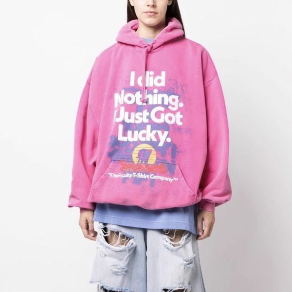 Sudaderas con capucha de diseñador para mujer para hombre Lucky sudadera con capucha suelta diseñadores suéteres vintage sudaderas de moda 2 colores ropa de invierno pinkwing-12 CXD9205