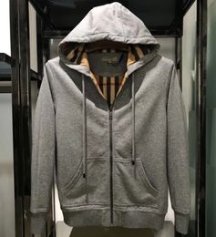 Sweats à capuche de créateur Chapeau à carreaux Poche de broderie Pull en tissu en surpoids Vestes de marque Cardigan Unisexe Automne et hiver