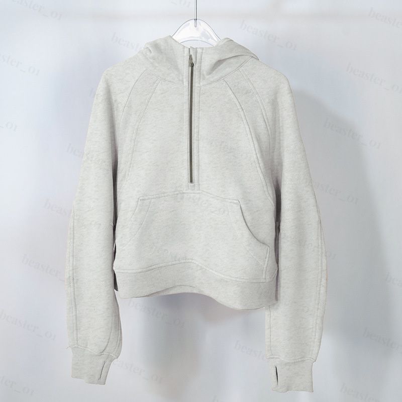 Sweats à capuche de créateur blanc Sweat-shirts de yoga d'automne 3XL lâche demi-fermeture à glissière sport régulier ou épaissi multicolore Noël pull à capuche hiver femme sweat-shirt