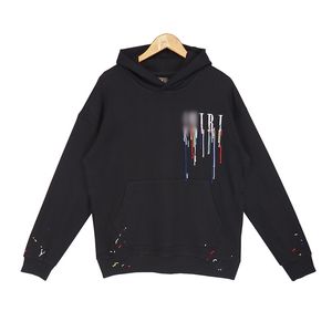 Designer hoodies femmes mens hoodies tache peinture goutte effet lettre logo pull à capuche noir pulls molletonnés à manches longues sweat à capuche pull amoureux sweat à capuche automne été