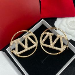 Designer Hoop oorbellen voor vrouwen Goud Diamanten Oordingen Luxe sieraden Womans Silver Earring Stud