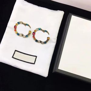 Designer Hoop Gold Stud Ored Oreads for Women Luxurys Designers Heart Earring Fashion Classic Pendentid Letter Pearl Crystal Earring286g