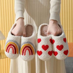 Smiling Slipper Diseñador Hombres Mujeres Luxury Paris Lool Fuerz de invierno Fluffy Furry Warm Alphabet Sandals acogedoras de invierno Flip F7yci#