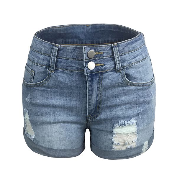 Diseñador Pantalones calientes para mujeres SEXY ASPOLLA DEL PODUCTO RETILLO Medio alto Algodón Solid Hip Hop Rock Peso mínimo Diario Summer S XXL Jeans Diseñador de mujeres Shorts